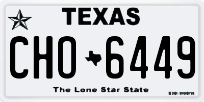 TX license plate CHO6449