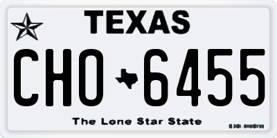 TX license plate CHO6455
