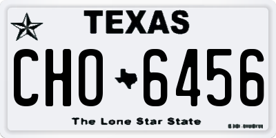 TX license plate CHO6456