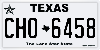TX license plate CHO6458