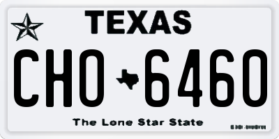 TX license plate CHO6460
