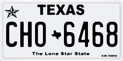 TX license plate CHO6468