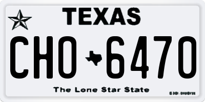 TX license plate CHO6470