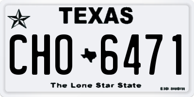 TX license plate CHO6471