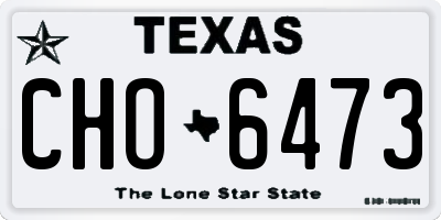 TX license plate CHO6473