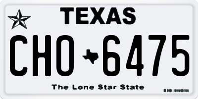 TX license plate CHO6475