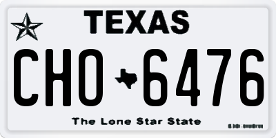TX license plate CHO6476