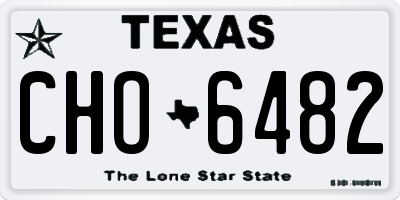 TX license plate CHO6482