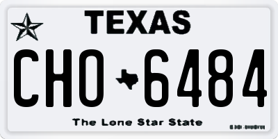 TX license plate CHO6484