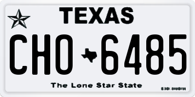 TX license plate CHO6485