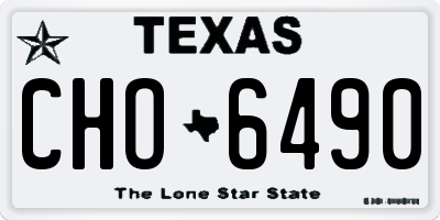 TX license plate CHO6490