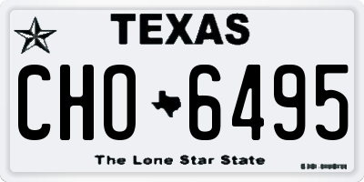 TX license plate CHO6495