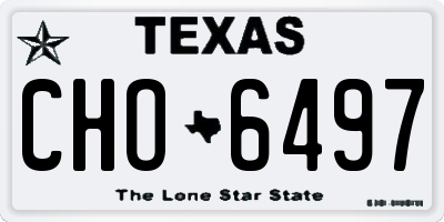 TX license plate CHO6497