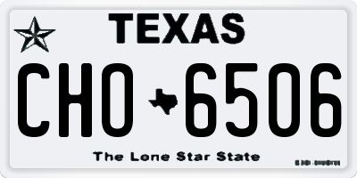 TX license plate CHO6506
