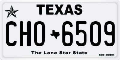 TX license plate CHO6509