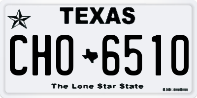 TX license plate CHO6510