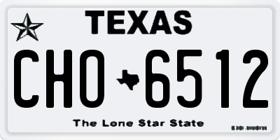 TX license plate CHO6512