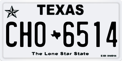 TX license plate CHO6514