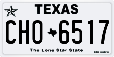 TX license plate CHO6517