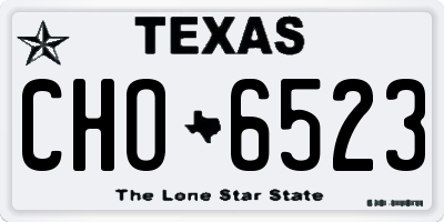 TX license plate CHO6523