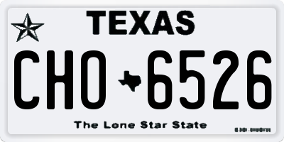 TX license plate CHO6526
