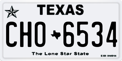 TX license plate CHO6534