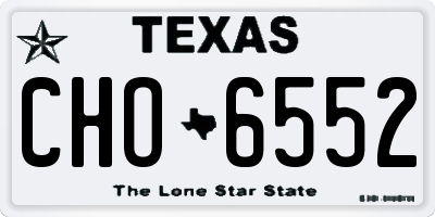 TX license plate CHO6552