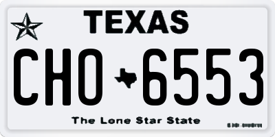 TX license plate CHO6553