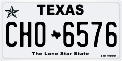 TX license plate CHO6576