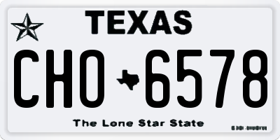 TX license plate CHO6578