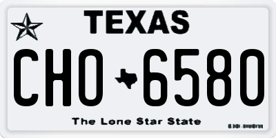 TX license plate CHO6580