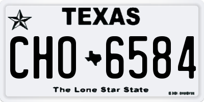 TX license plate CHO6584