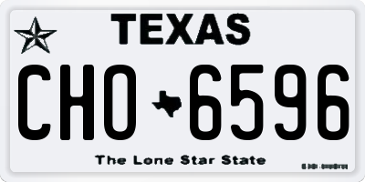 TX license plate CHO6596