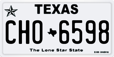 TX license plate CHO6598