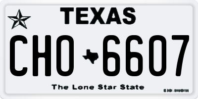TX license plate CHO6607