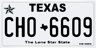 TX license plate CHO6609