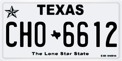 TX license plate CHO6612