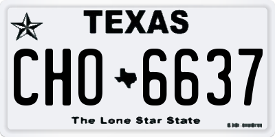 TX license plate CHO6637
