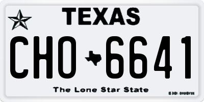TX license plate CHO6641