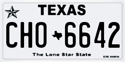 TX license plate CHO6642