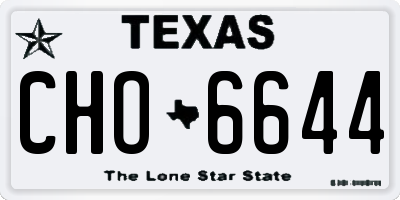 TX license plate CHO6644