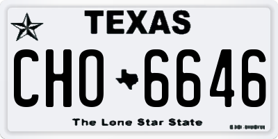 TX license plate CHO6646