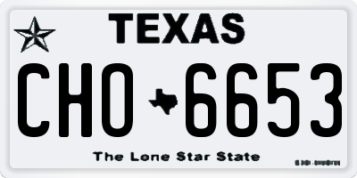 TX license plate CHO6653