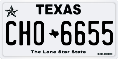 TX license plate CHO6655