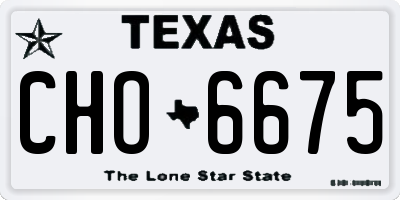 TX license plate CHO6675