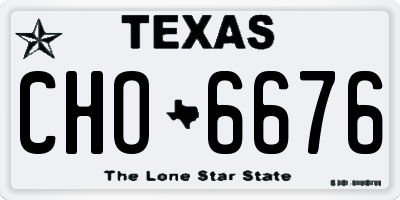 TX license plate CHO6676