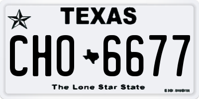 TX license plate CHO6677