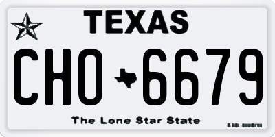 TX license plate CHO6679