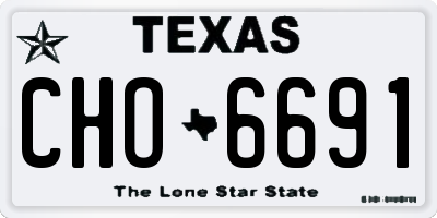 TX license plate CHO6691
