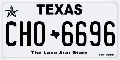 TX license plate CHO6696